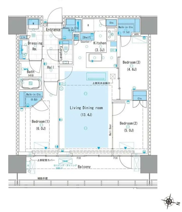 3LDKの間取り図