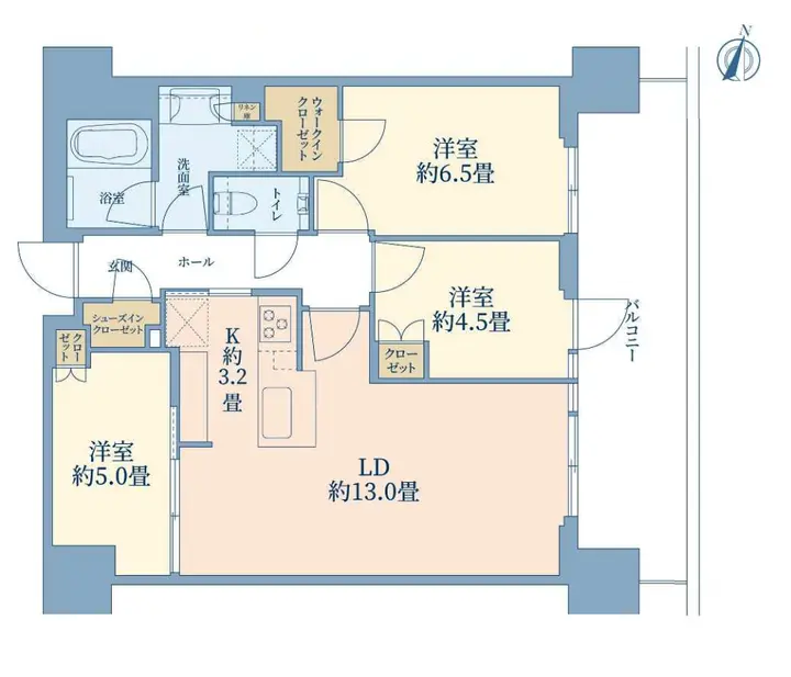 3LDKの間取り図
