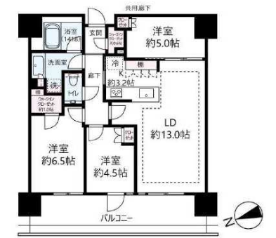 この住戸の間取り図