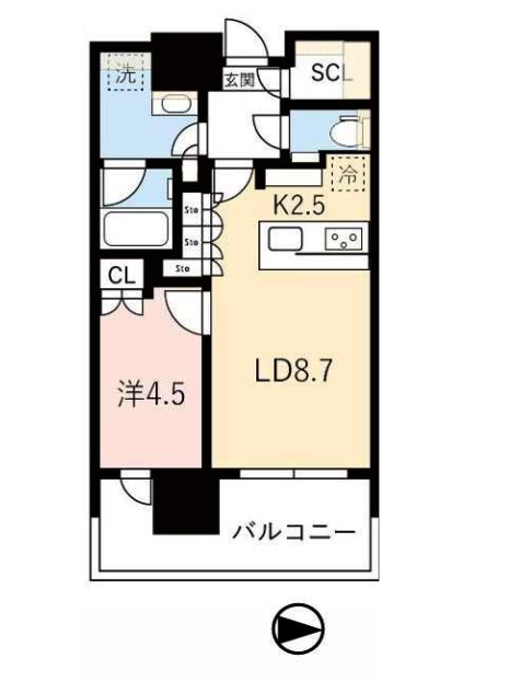 この住戸の間取り図
